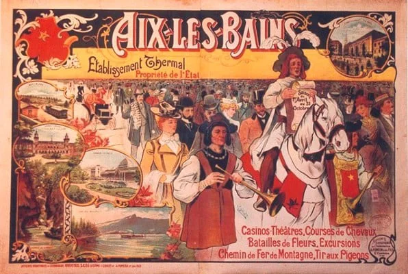 Affiche Aix les Bains - ville thermale