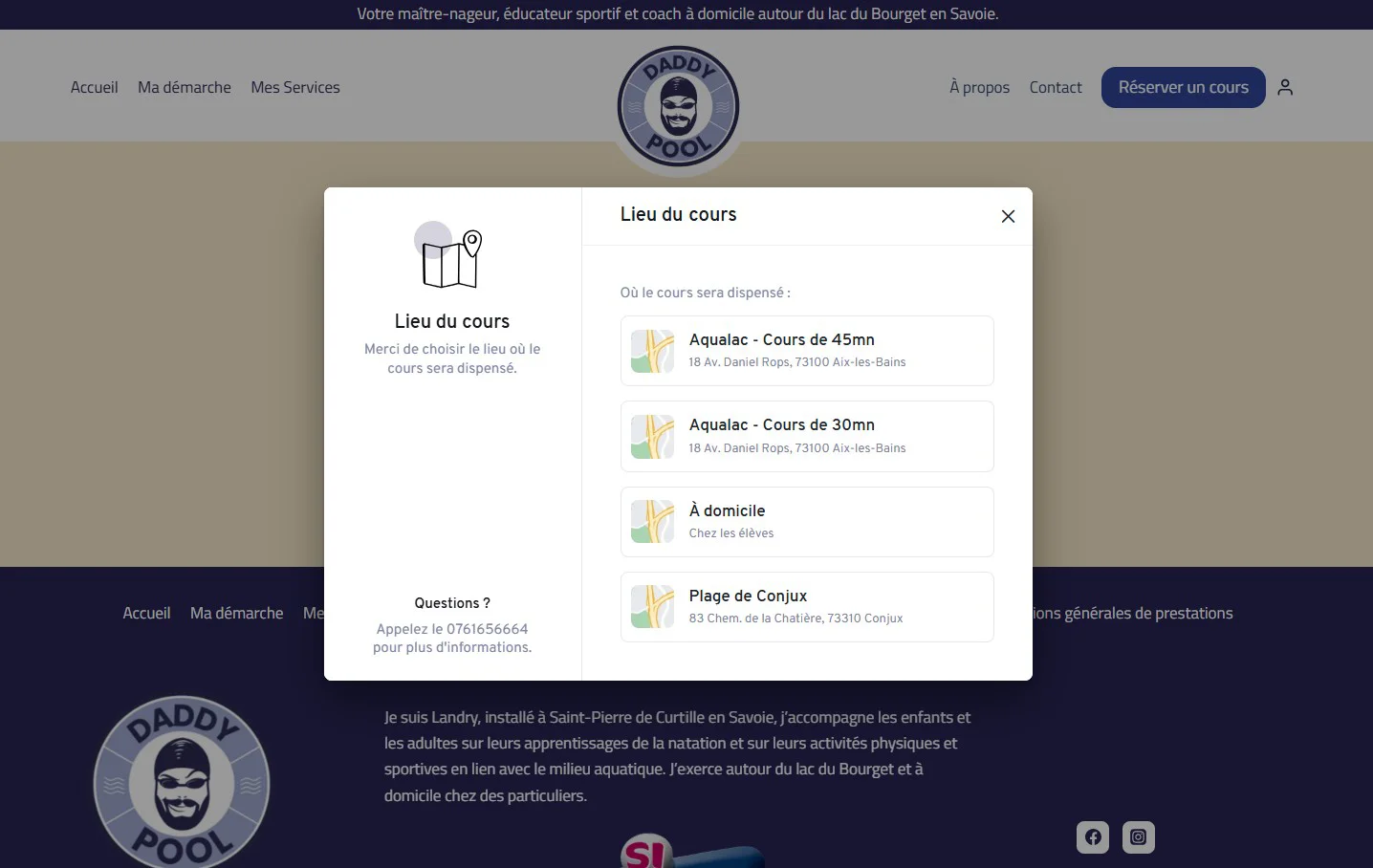 Daddypool réservation